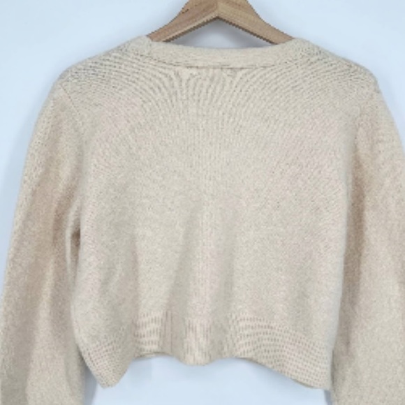 Cream V neck Cardigan - Picture 5 of 8